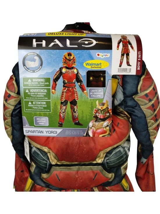Disguise Other - Disguise Boys S (6/7) Deluxe Light Up Halo Spartan Yoroi Halloween Costume